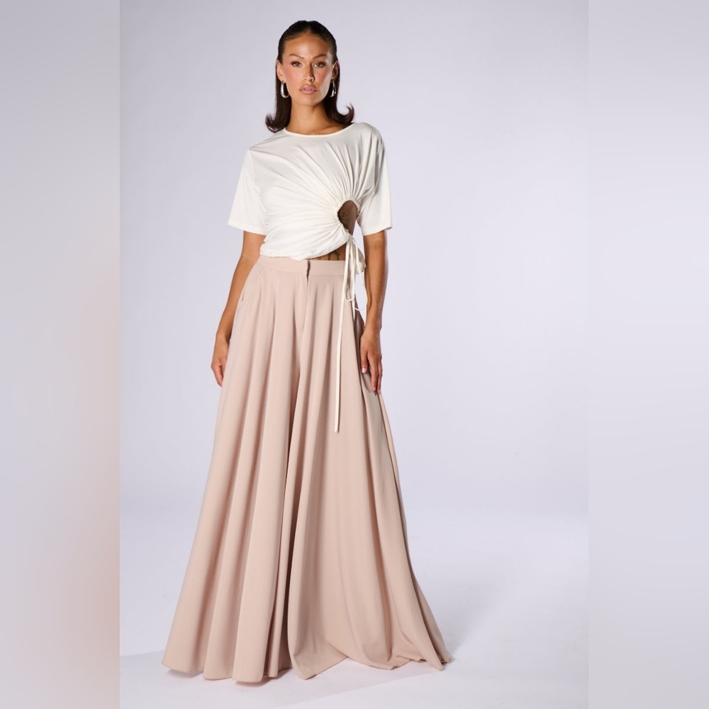 AKIRA With The Waves Ultra Wide Leg Pants SZ LG - Picture 6 of 7